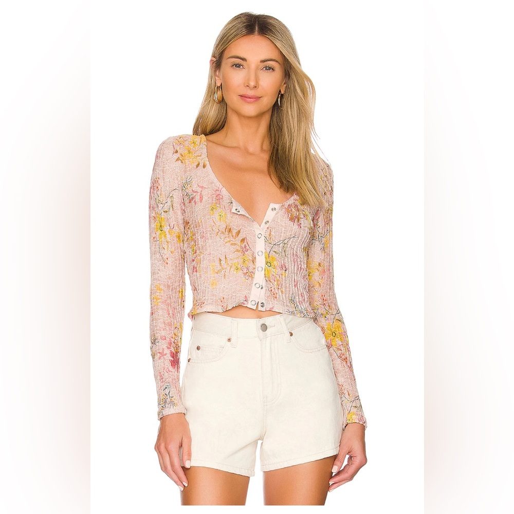 NWT Free People Angelina top Light combo color size XS